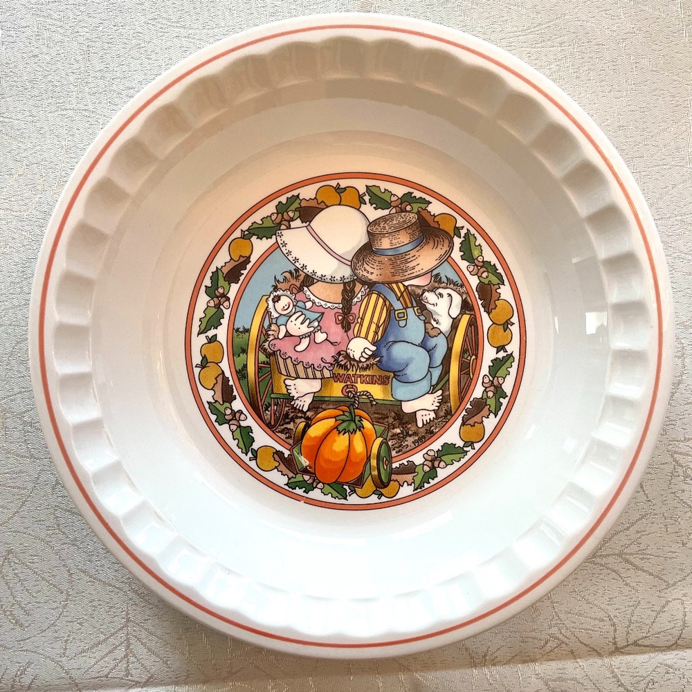 1989 Autumn Country Kids Pie Plate #4 of 5